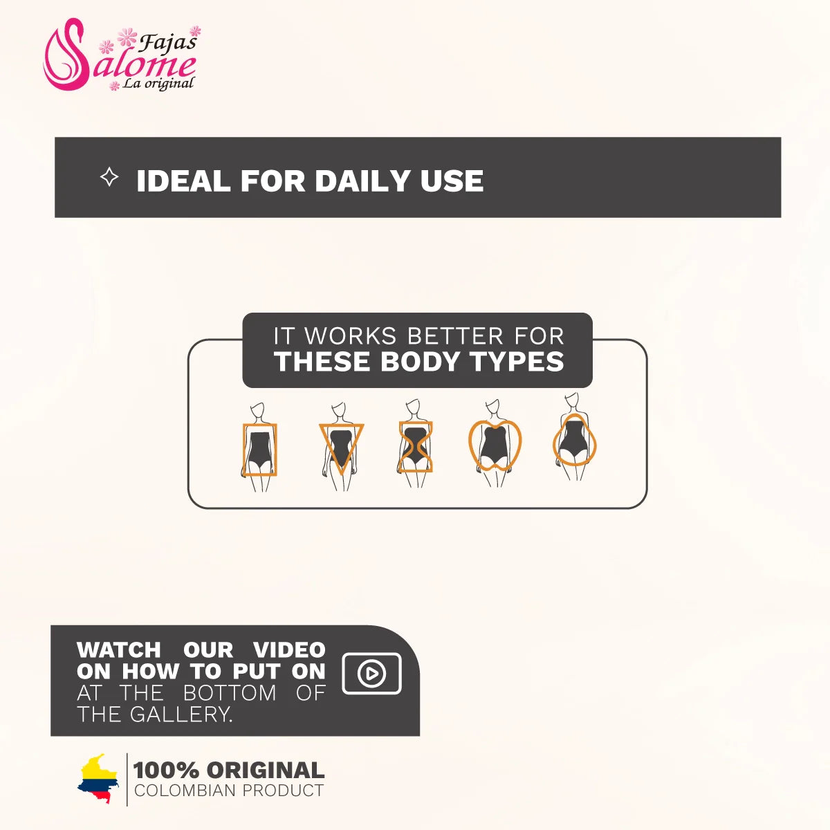 Colombian Fajas Slimming Strapless Tummy Control Panty Shapewear Bodysuit Cocoa | 412-CCB