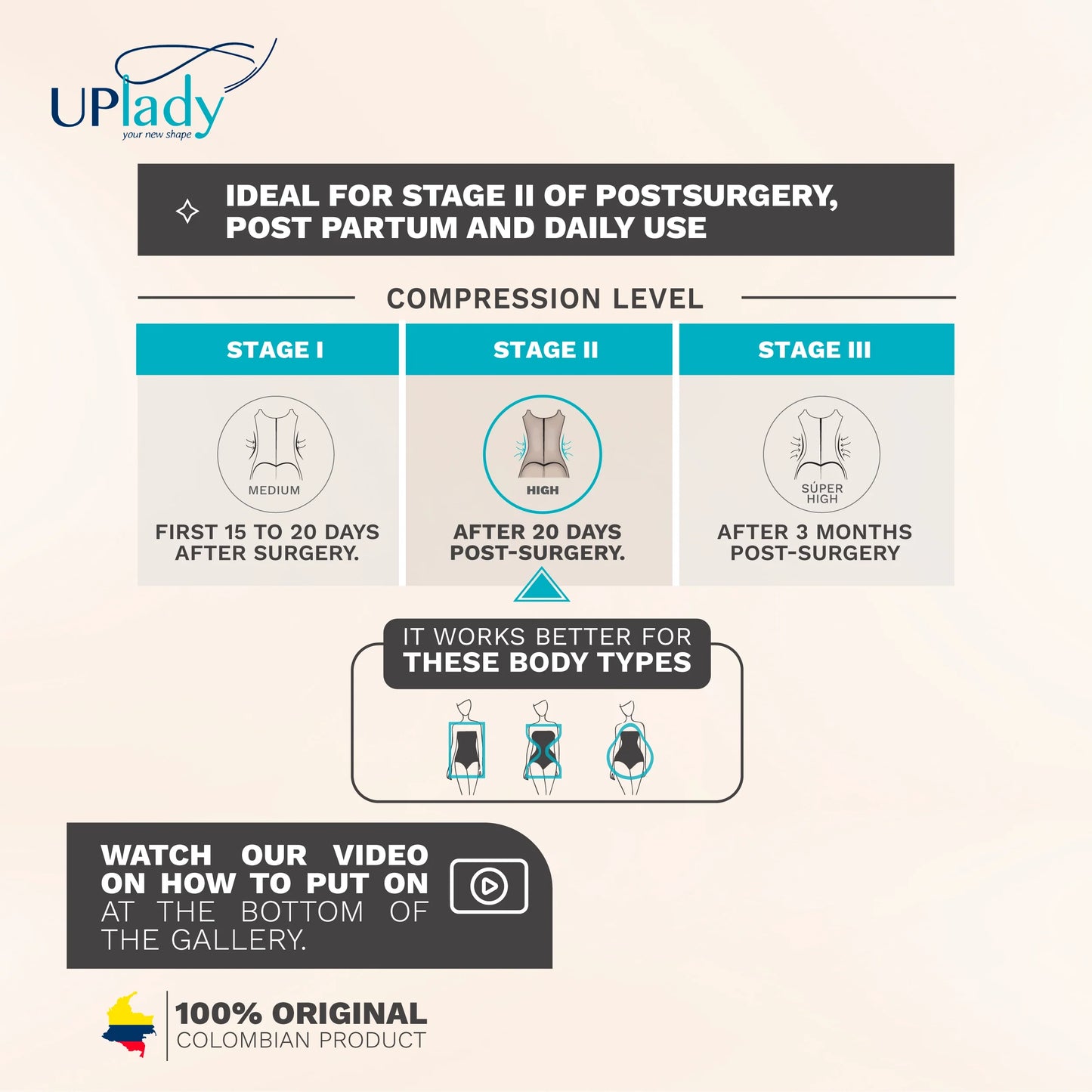 Colombian Fajas Butt Lifter Shapewear For Wide Hips | F-6129