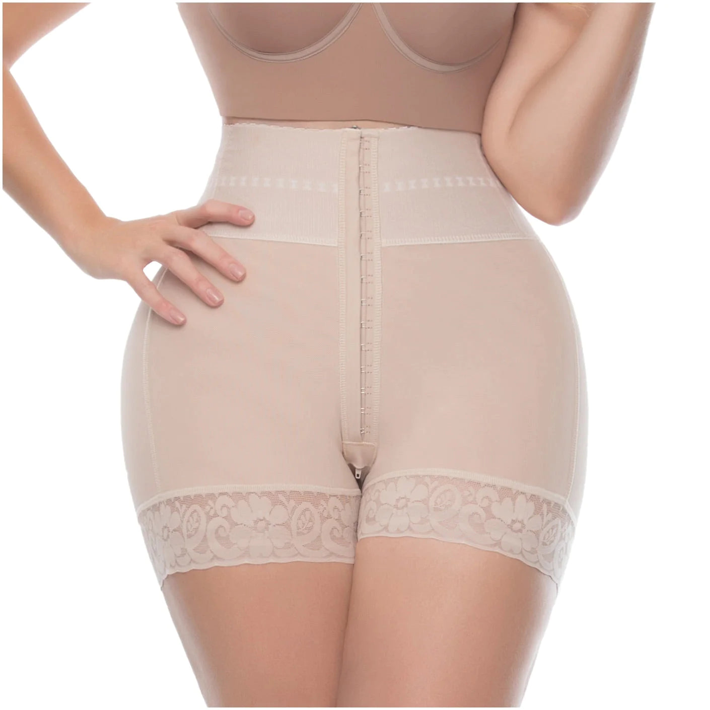 Butt Lifter Tummy Control High Waisted Mid Thigh Shaper Shorts | P-6198