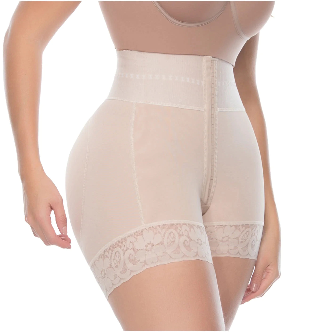 Butt Lifter Tummy Control High Waisted Mid Thigh Shaper Shorts | P-6198