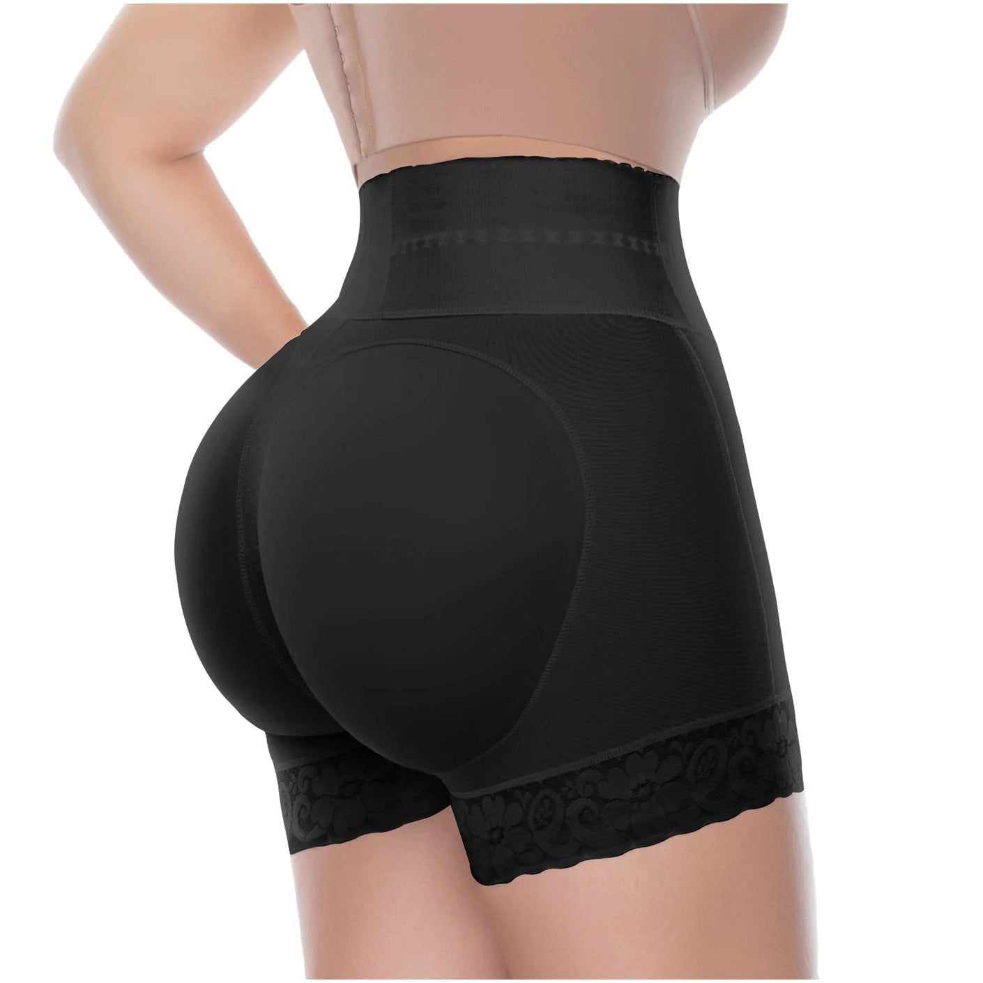 Butt Lifter Tummy Control High Waisted Mid Thigh Shaper Shorts | P-6198