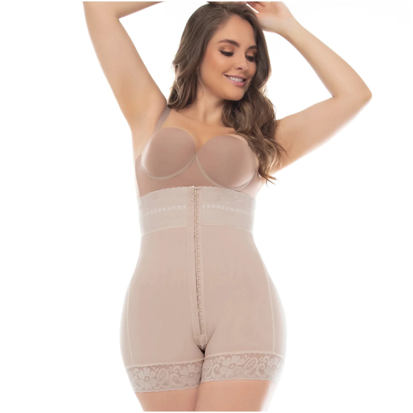 Fajas Colombianas Butt Lifter Strapless Tummy Control Mid Thigh Shapewear | F-6204