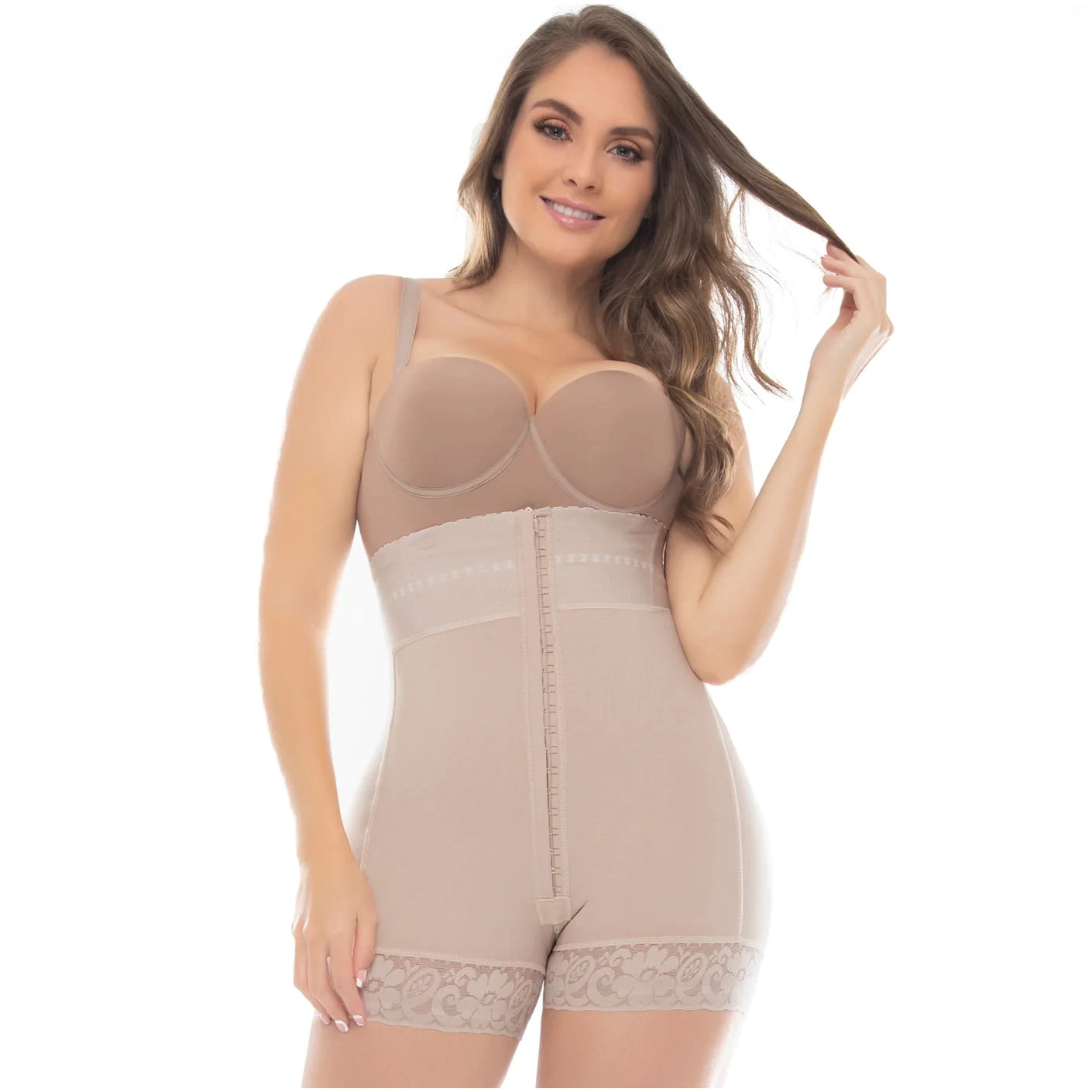 Fajas Colombianas Butt Lifter Strapless Tummy Control Mid Thigh Shapewear | F-6204