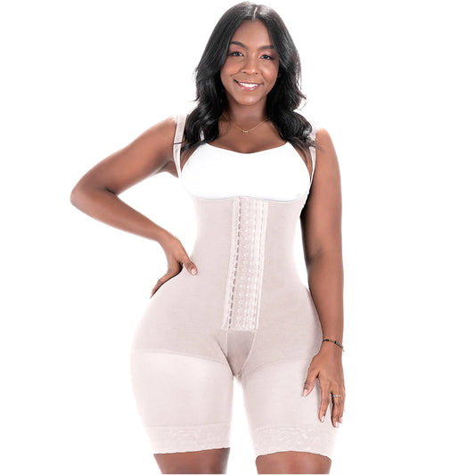 Fajas Colombianas Women Mid Thigh Shapewear Post Surgery | Extreme Compression | 573BF