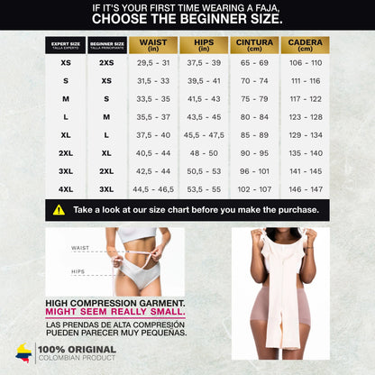 Fajas Colombianas Post Surgery BBL Mid Thigh Shapewear for Women | 938BF