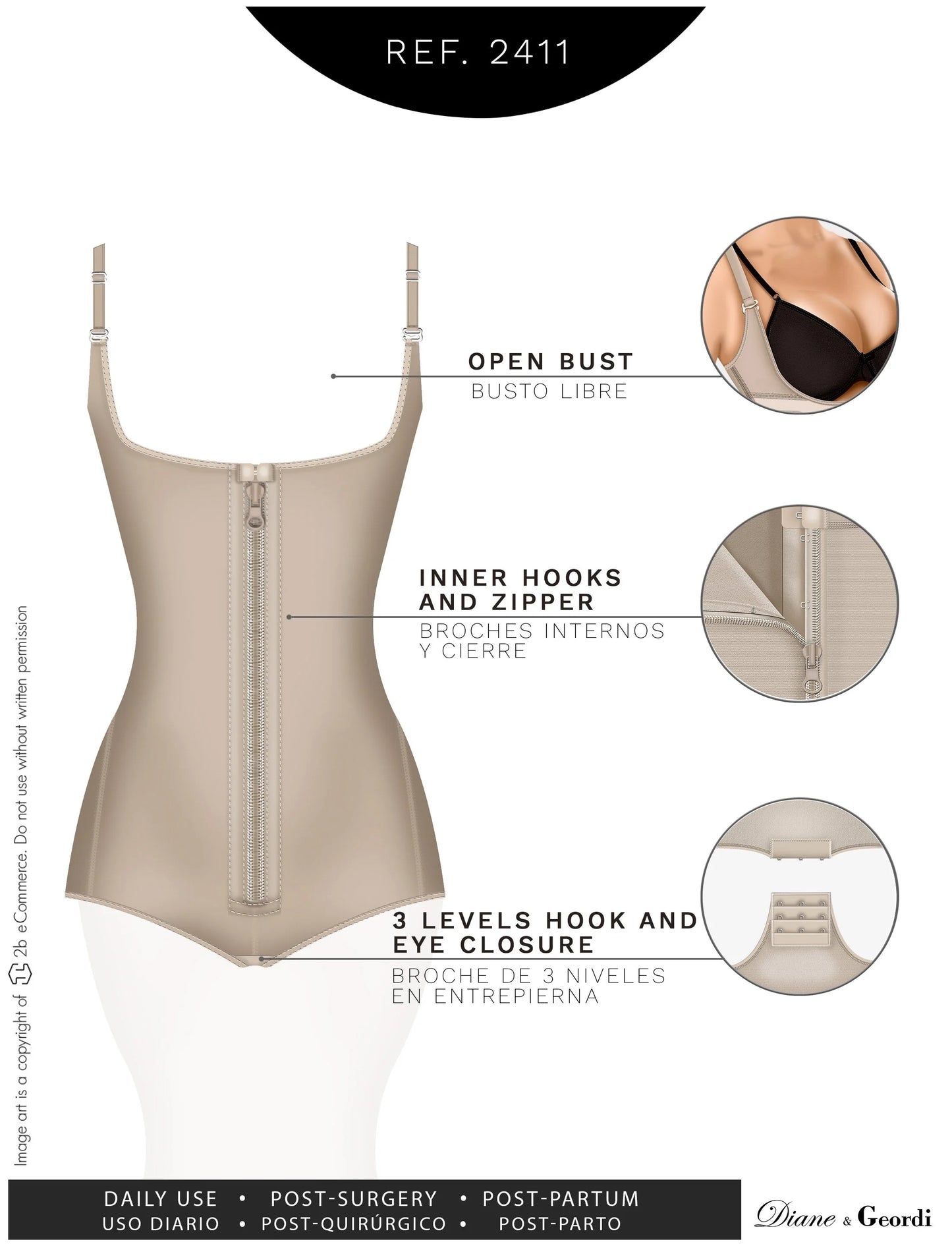 Colombian Fajas Postpartum And Daily Use Butt Lifting Shapewear | Medium Compression | 2411