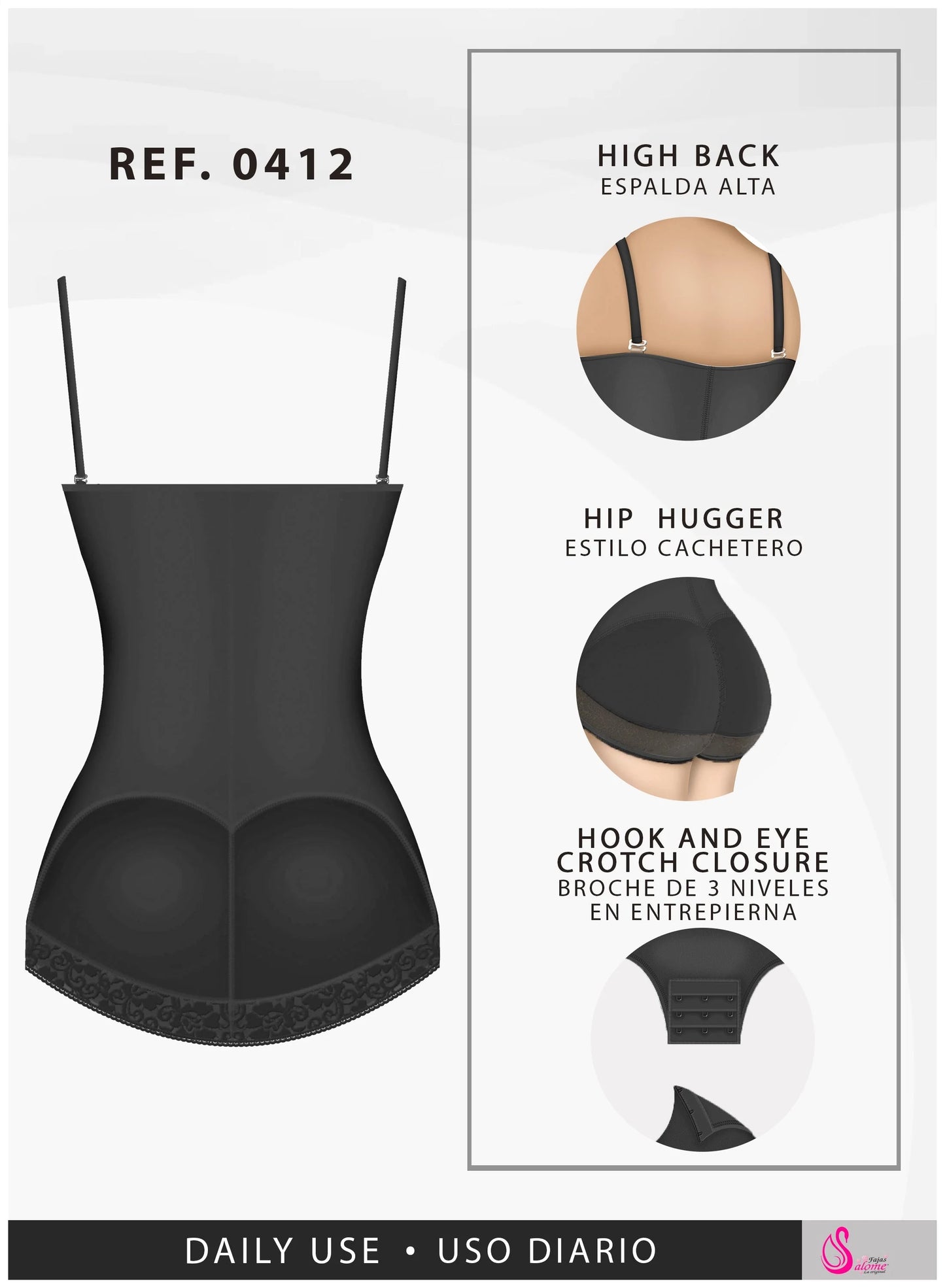 Colombian Fajas Strapless Butt Lifting Shapewear HIgh Compression | 412-01