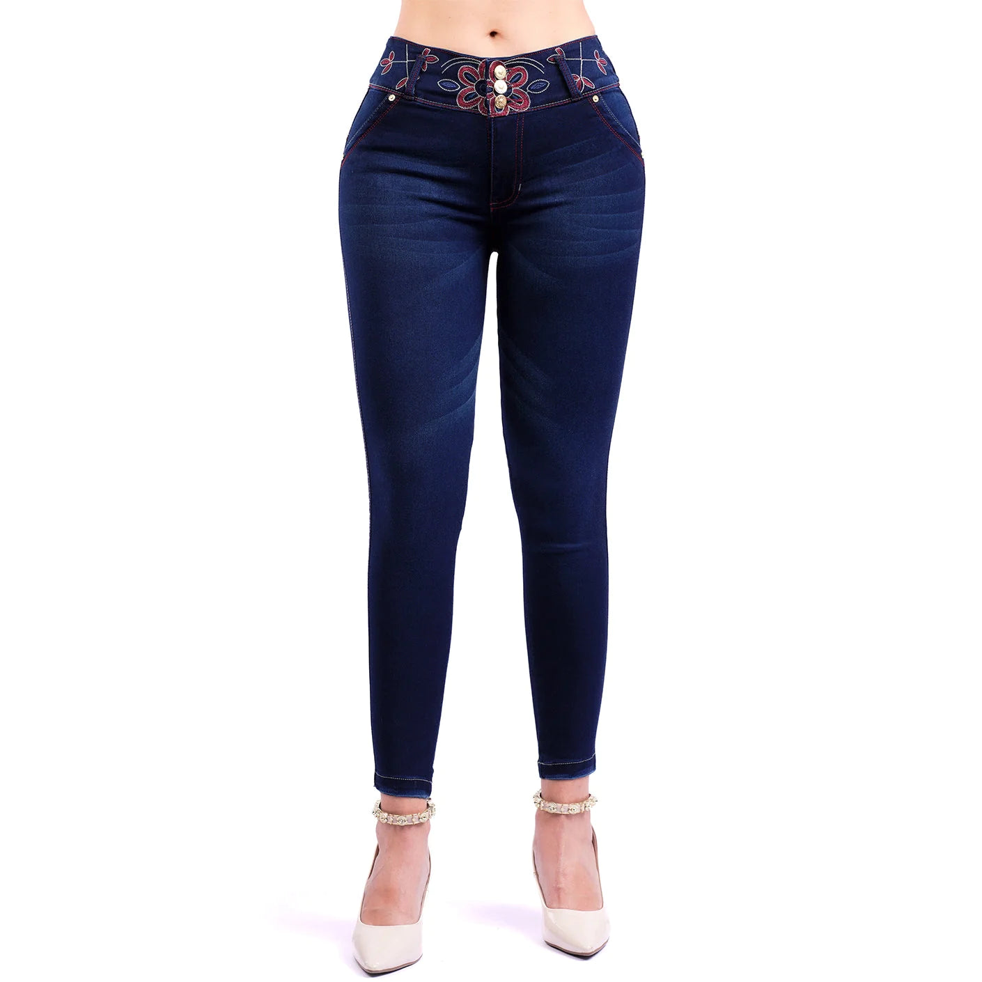 Colombian Mid Rise Skinny Butt Lifting Jeans For Women | 1502