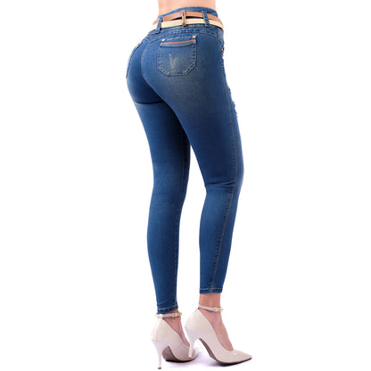 Colombian Jean Ripped Skinny Butt Lifting Jeans For Women | 1504