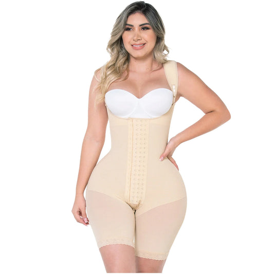 Fajas Colombianas Post-Op Mid Thigh Shapewear Bodysuit For Hourglass Body Types | 0489