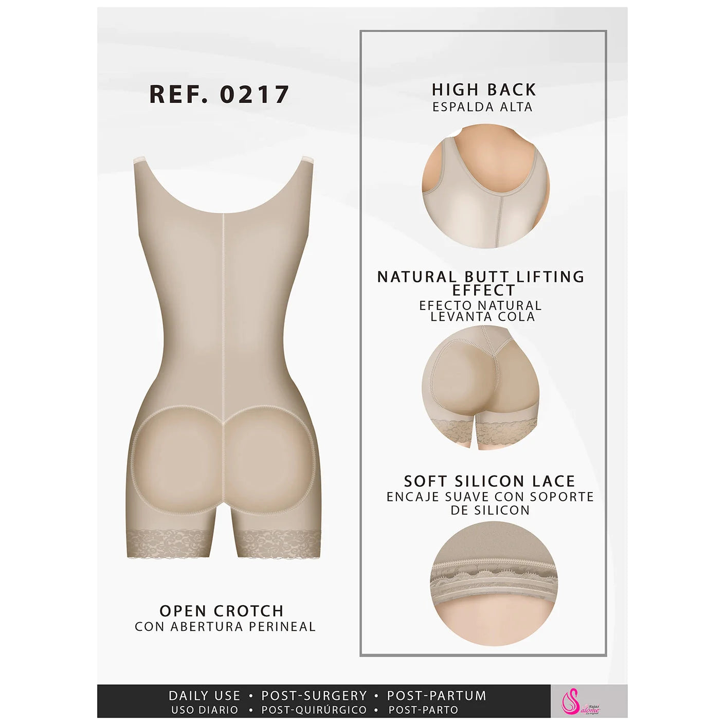 Colombian Tummy Control Postpartum Shapewear Wide Straps | 217-01