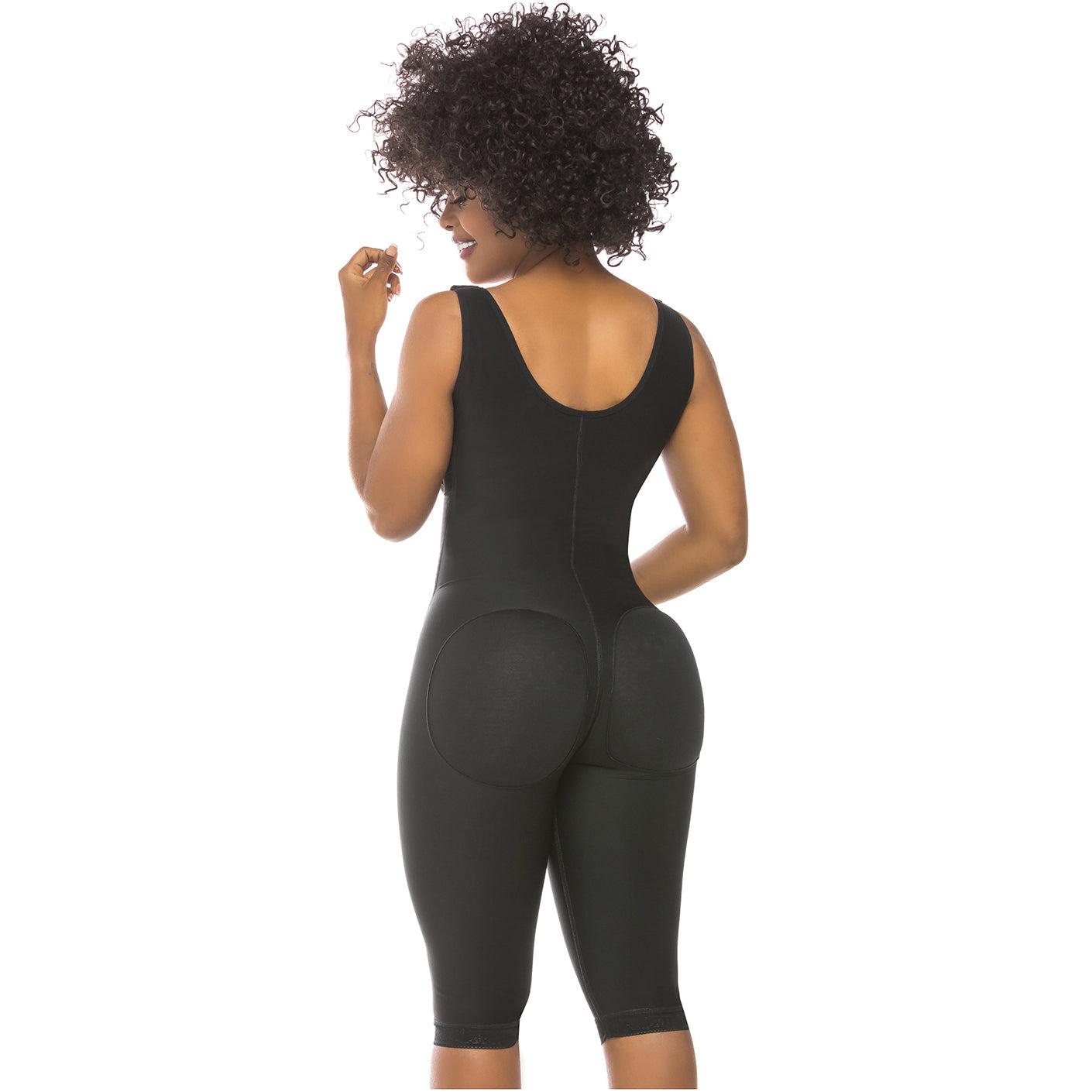 Colombian Fajas Salome 0518| STAGE 1 POST SURGERY BODYSUIT | WOMEN'S THICK STRAP KNEE LENGTH FULL BODY SHAPER | POWERNET