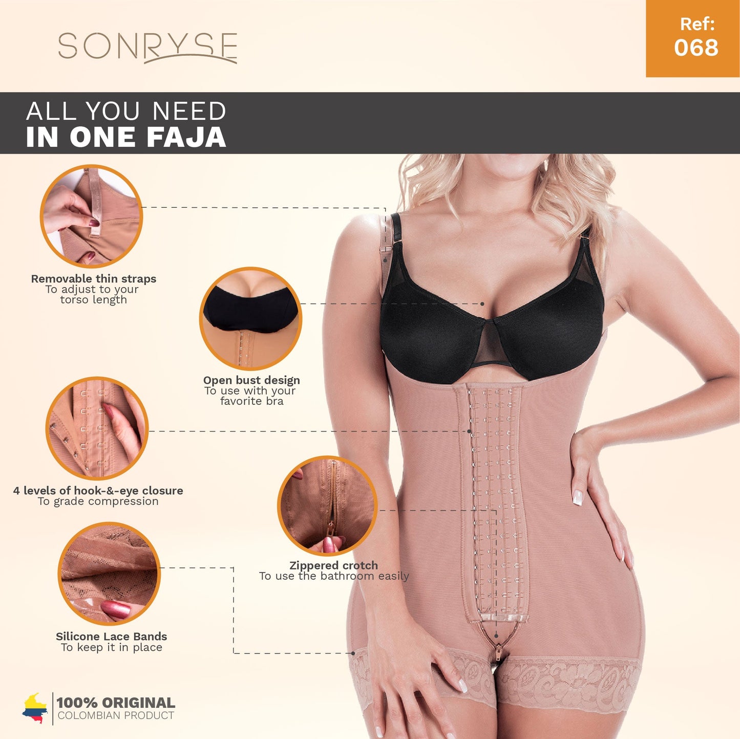 Fajas Colombianas Short  Postpartum & Post Surgery Shapewear | 068BF