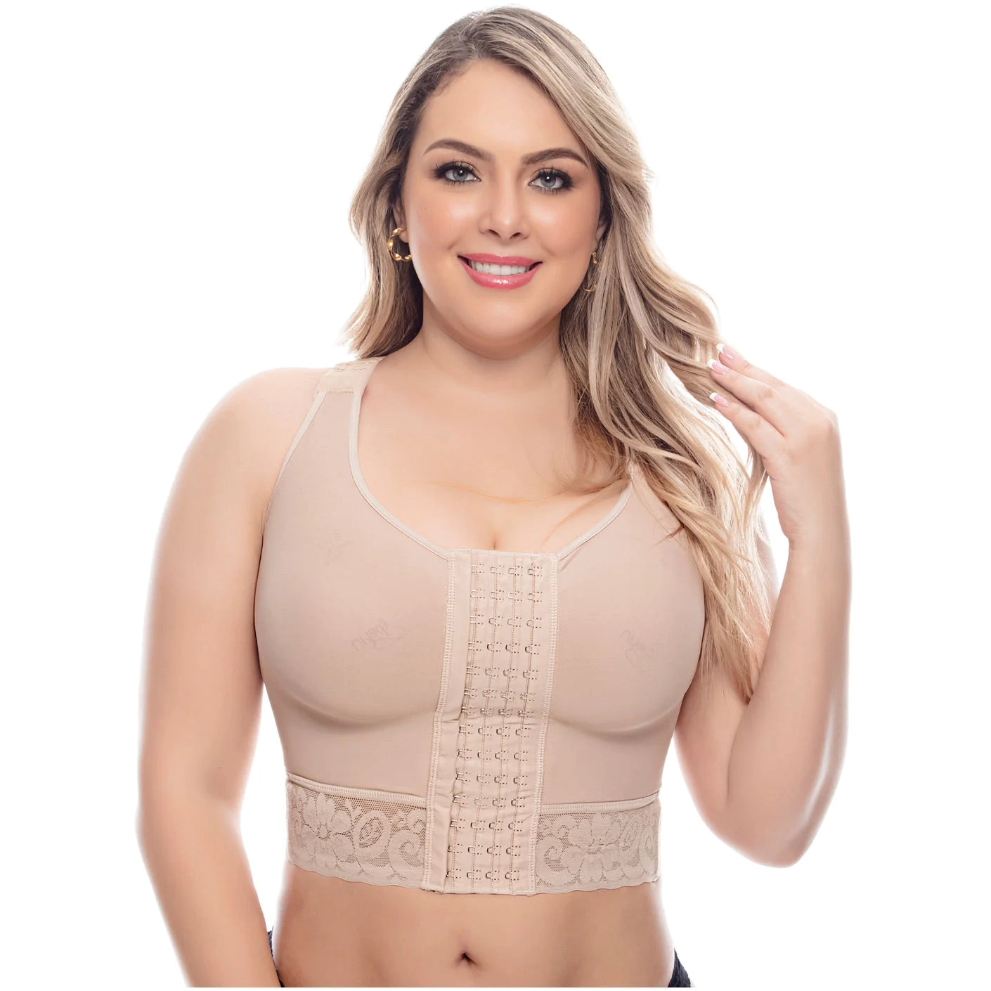 Post Op High Compression Waist Length Posture Corrector Bra | BRA-7581